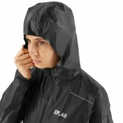 Discount 👏 Salomon S/Lab MotionFit 360 Womens Waterproof Running Jacket Black 🔥 -Hot Sale Salomon Shop C11529 L 3