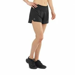 Best Sale 😉 Salomon Sense Womens Lightweight Running Short Black 👍 -Hot Sale Salomon Shop C12741 L 2
