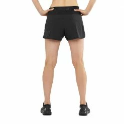 Best Sale 😉 Salomon Sense Womens Lightweight Running Short Black 👍 -Hot Sale Salomon Shop C12741 L 4
