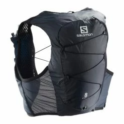 Top 10 🎁 Salomon Active Skin 8 Set Lightweight Running Pack Black/Ebony 🔔 -Hot Sale Salomon Shop C13037 XS