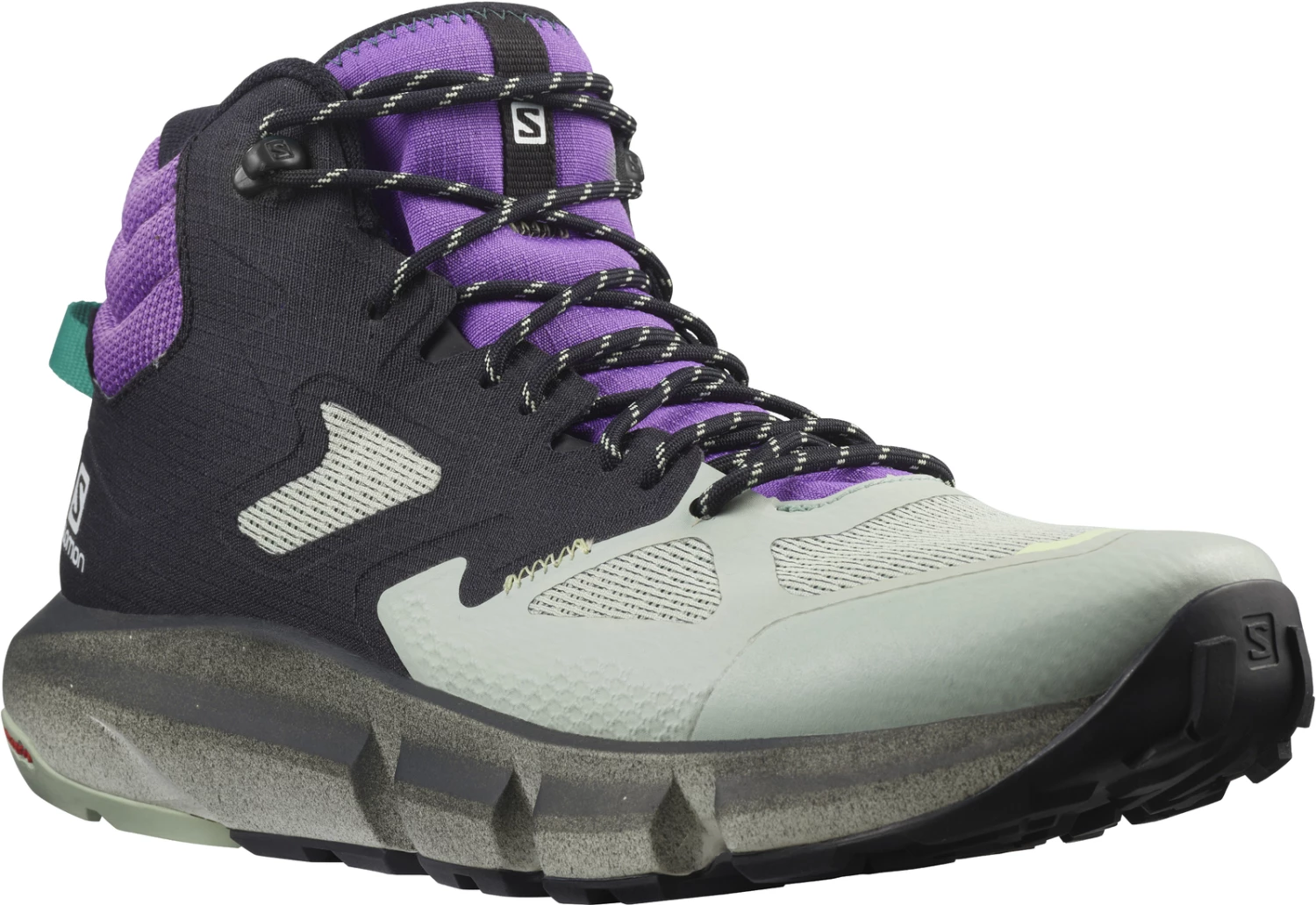 Discount ✔️ Salomon Predict Hike Mid GTX Mens Hiking 🥾 Boots- Black/Aqua Gray/Royal Lilac 🎉 4 Discount ✔️ Salomon Predict Hike Mid GTX Mens Hiking 🥾 Boots- Black/Aqua Gray/Royal Lilac 🎉 - Image 4