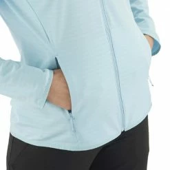 Budget 💯 Salomon Essential Lightwarm Full Zip Womens Midlayer Jacket Sirocco 😀 -Hot Sale Salomon Shop LC1358200 XL 6