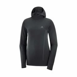 Hot Sale 𧨠Salomon Essential Seamless Womens Performance Hoodie Black/Ebony β¨