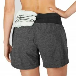 Discount 🎉 Salomon XA 2-in-1 Womens Running Shorts Black/Heather 👍 -Hot Sale Salomon Shop LC1469500 L 5