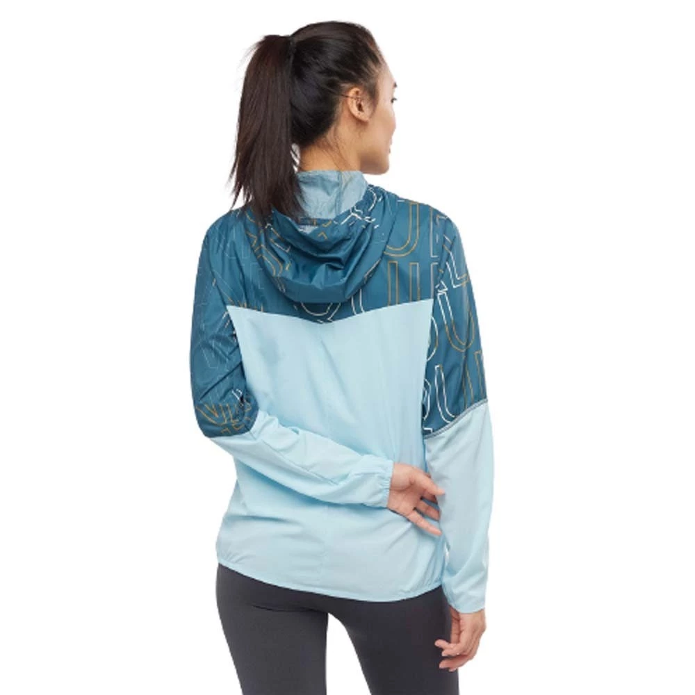 New π₯ Salomon Agile FZ Womens Running Hoodie Mallard Blue/AO/Cristal π 6 New π₯ Salomon Agile FZ Womens Running Hoodie Mallard Blue/AO/Cristal π - Image 6