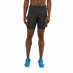 Promo 🥰 Salomon Xa Twinskin Mens Running Shorts Black 🧨 -Hot Sale Salomon Shop LC1494800 L 2