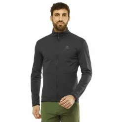 Best reviews of 🛒 Salomon Outrack Full Zip Mid Mens Lightweight Fleece Jacket Olive Night ⭐ -Hot Sale Salomon Shop LC1541800 S 2