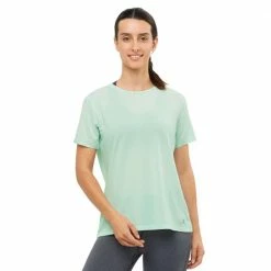 Hot Sale 😉 Salomon Essential Womens Short Sleeve Lightweight T-Shirt White 🔥 -Hot Sale Salomon Shop LC1547100 L 3