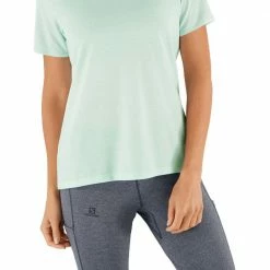 Hot Sale 😉 Salomon Essential Womens Short Sleeve Lightweight T-Shirt White 🔥 -Hot Sale Salomon Shop LC1547100 L 7