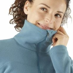 Flash Sale ✨ Salomon Essential Cosy Fleece Full Zip Womens Jacket Mallard Blue ✔️ -Hot Sale Salomon Shop LC1565000 L 5