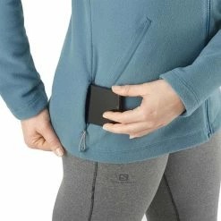 Flash Sale ✨ Salomon Essential Cosy Fleece Full Zip Womens Jacket Mallard Blue ✔️ -Hot Sale Salomon Shop LC1565000 L 6