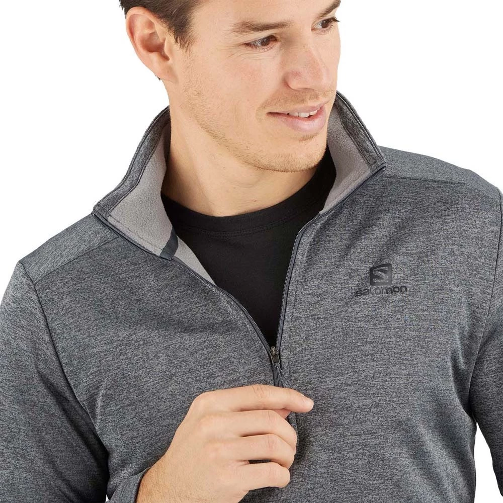 Best Sale π Salomon Essential Lightwarm Half Zip Mens Midlayer Jacket Barrier Reef/Heather π 9 Best Sale π Salomon Essential Lightwarm Half Zip Mens Midlayer Jacket Barrier Reef/Heather π - Image 9