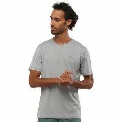 Flash Sale 🌟 Salomon Agile Training Mens Running Tee Barrier Reef/Turkish Tile 👍 -Hot Sale Salomon Shop LC1609000 M 3
