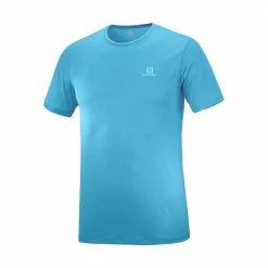 Flash Sale 🌟 Salomon Agile Training Mens Running Tee Barrier Reef/Turkish Tile 👍 -Hot Sale Salomon Shop LC1609000 M 5