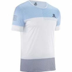 Flash Sale ❤️ Salomon Sense Mens Running Tee White/Black/Alloy ✨ -Hot Sale Salomon Shop LC1613400 L 2