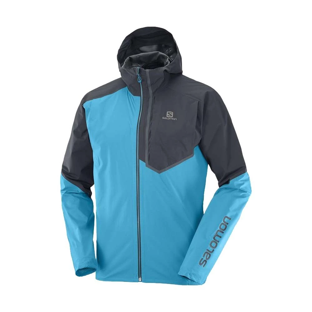 New 👏 Salomon Bonatti Trail Mens Waterproof Running Jacket White/Black 😍 4 New 👏 Salomon Bonatti Trail Mens Waterproof Running Jacket White/Black 😍 - Image 4