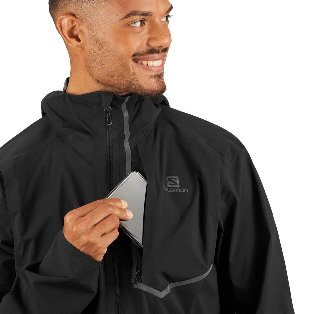 New 👏 Salomon Bonatti Trail Mens Waterproof Running Jacket White/Black 😍 8 New 👏 Salomon Bonatti Trail Mens Waterproof Running Jacket White/Black 😍 - Image 8