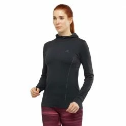 Hot Sale 𧨠Salomon Essential Seamless Womens Performance Hoodie Black/Ebony ⨠15 Hot Sale 𧨠Salomon Essential Seamless Womens Performance Hoodie Black/Ebony ⨠-Hot Sale Salomon Shop LC1620100 L 3