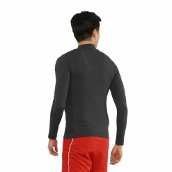Buy 😀 Salomon Essential Seamless HZ Mens Performance Midlayer Black ✔️ -Hot Sale Salomon Shop LC1635600 L 2